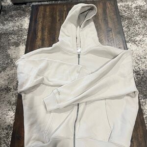 Hollister boxy fit zip up hooded sweatshirt